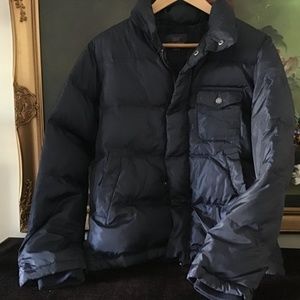 EUC Brooks Brothers Men Down puffer jacket Coat Navy Size S